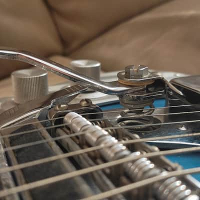 1966 Teisco Del Rey ET-460 "Shark Fin" - Metallic Blue image 9
