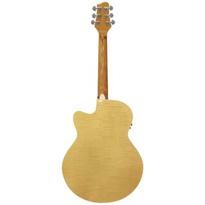 Sawtooth Solid Spruce Top Jumbo Cutaway 6 String Acoustic Electric Guitar with Flame Maple Back and Sides image 9
