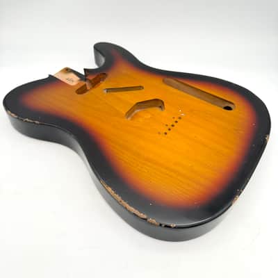 MJT Telecaster Body Relic Alder 2-Piece Nitro 3-Tone Burst mjt6660 image 3
