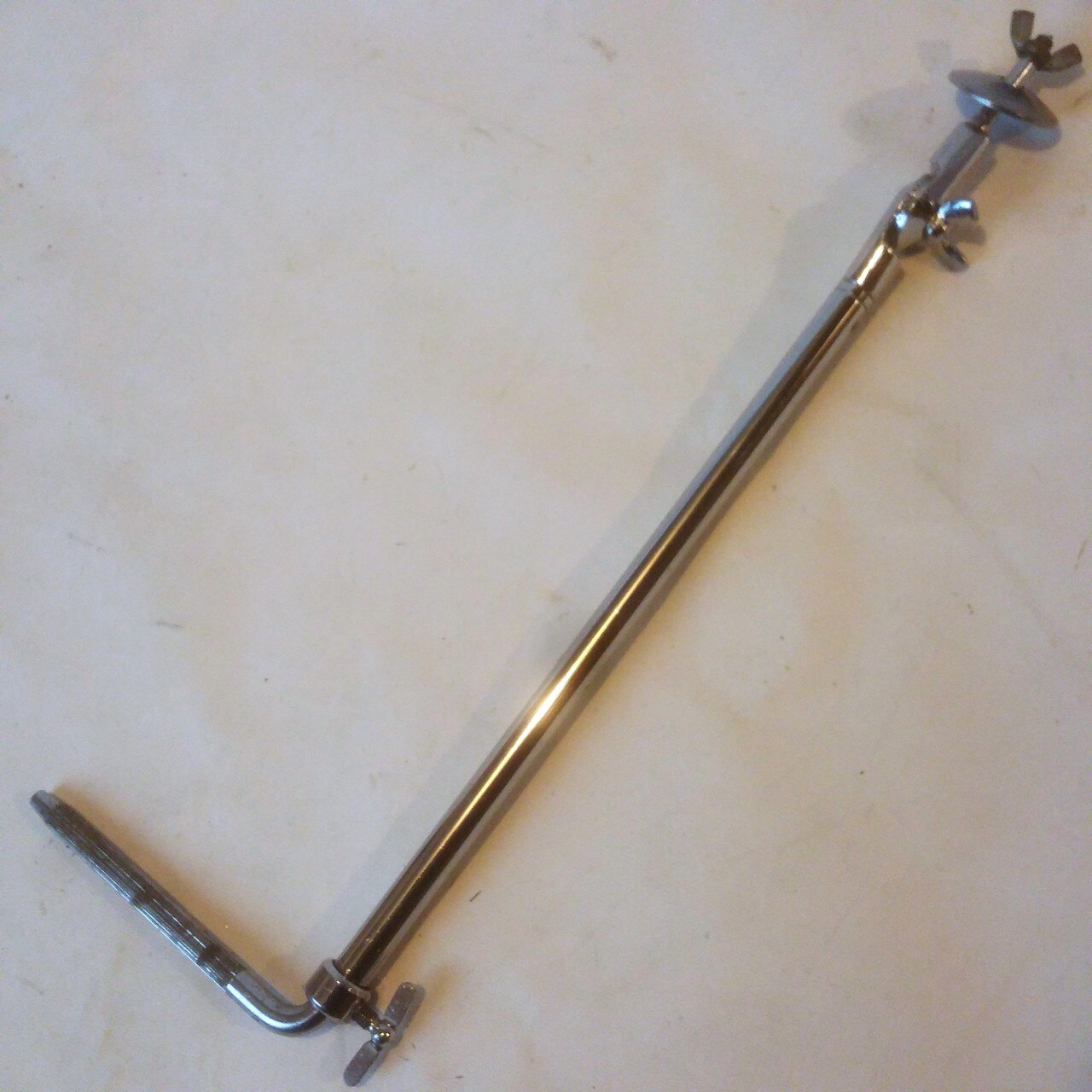 Ludwig Cymbal L-Arm Mount Stand 3/8" Tube+ Tilter Chrome Vintage 60s Classic* — main photograph