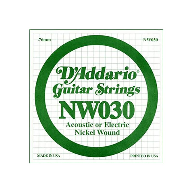 D'Addario NW030 Nickel Wound Electric Guitar Single String .030 image 1