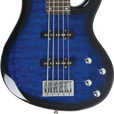 Strinberg Bass SAB500 - 5-String - Active Preamp - Dark Blue - Deluxe Gig bag included image 1