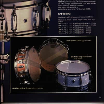 Slingerland 14"12-Lug Snare Drum Rim/Hoop Stick-Saver Spitfire/Two-To-One Batter image 10