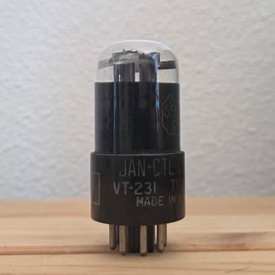 Pair JAN-CTL 6SN7GT VT-231 Tung-Sol Black Glass Round Plate Tubes – Military Spec – Tested Strong image 5