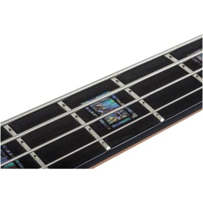 Schecter Model-T 4 Exotic Electric Bass, Black Limba image 7
