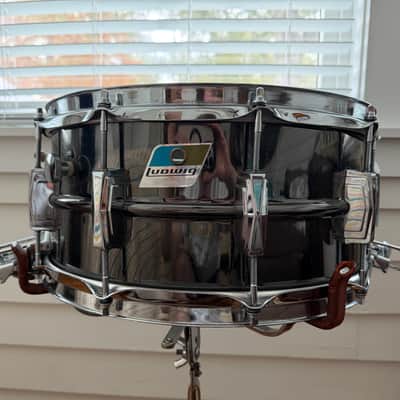 1970s Ludwig 6.5x14 Black Beauty Super Sensitive Snare Drum - READ DESCRIPTION image 1