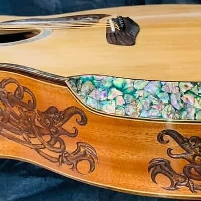 Blueberry Handmade Acoustic Dreadnought Guitar Celtic Motif - built to order image 1