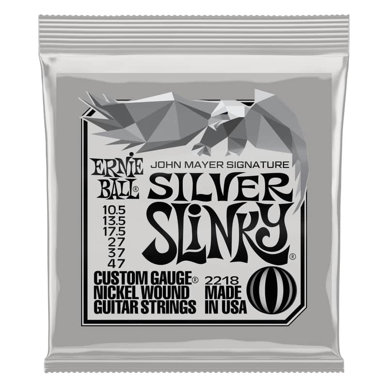 Ernie Ball 2218 Silver Slinky Nickel Wound Electric Guitar Strings – 10.5–47 image 1