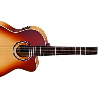 Ortega Honey Suite C/E Classical Nylon String Guitar W/ Cutaway 2017 Honey Burst image 1