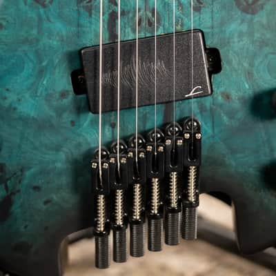 Legator Ghost G6FSS-DS Super Shred 6-String Multi-Scale Electric Guitar - Dark Sapphire with Gig Bag image 9