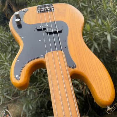 1975 Fender Precision Bass Fretless with Maple Board - Natural - OHSC image 11