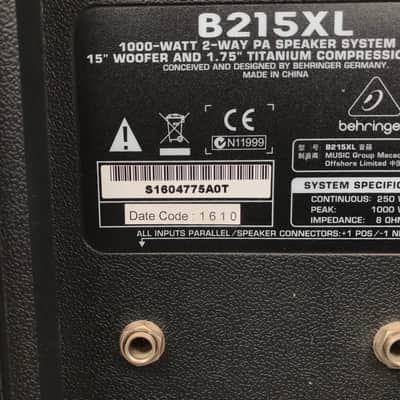 Behringer Eurolive B215XL 550-watt 15-inch Speaker Pair image 6