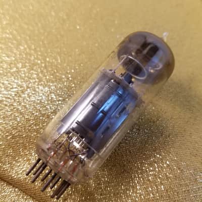 Tung-Sol Matched Pair (2) 12BH7A tNOS AT1000 TESTED Vacuum Tubes black plate 12BH7 dual triode 1950-1960 image 12