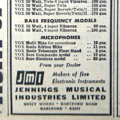 AC-30 Super Reverb Twin Head+Box JMI Product 1965 image 5
