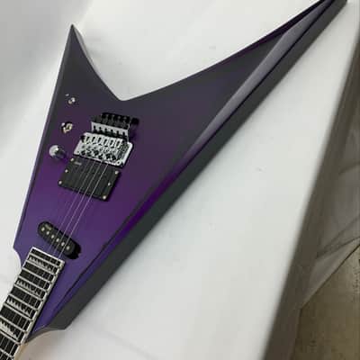 ESP E-II Alexi Laiho Signature Ripped Purple Fade Satin with Pinstripes B-Stock image 7