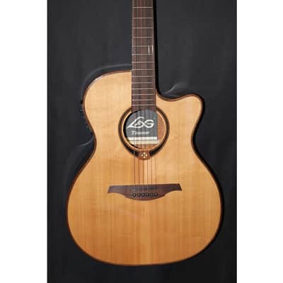LAG Tramontane 118 Auditorium Cutaway Acoustic-Electric Natrual with Hybrid Case image 2