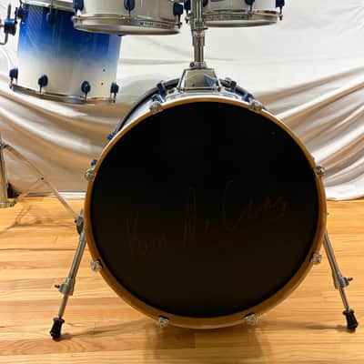 Mapex Pro M Blue & White Fade Drum Set image 1