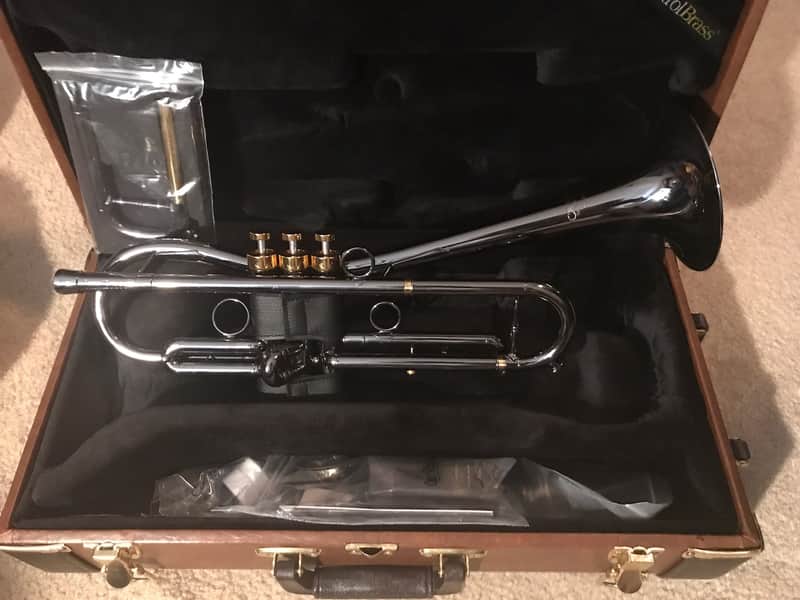 Carolbrass Trumpet Carol Brass Baro Model Blackhawk W/Gold Trim image 1