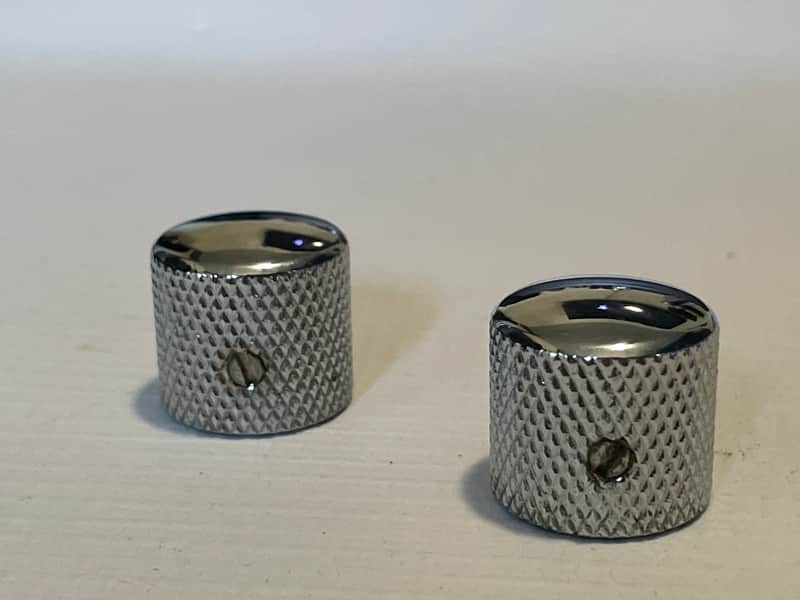 2000's Japan Jackson Dinky Guitar Chrome Dome Metal Volume Set Screw Knob Set image 1