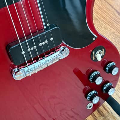 2021 GIBSON SG!! ~ P-90 Pickups & Burgundy Sparkle Finish!! ~ Excellent Condition! ~ OHSC & Case Candy!! image 6