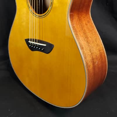 Yamaha CSF3M All-Solid Parlor Guitar, Piezo Pickup, Vintage Natural, W/Bag image 2