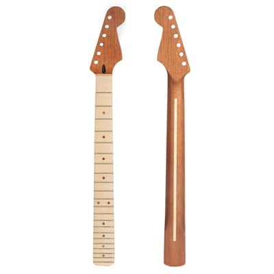 [Matte Finish] 22-Fret Guitar Neck Suit for ST Style Guitar - Maple Fretboard, Mahogany Neck & Peach Wood Tube (With Back Line), price include the import duty for US buyer image 3