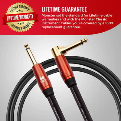 Monster Prolink Acoustic Instrument Cable. 21 ft Guitar Cable. Right Angle to Straight Monster Cable w/ Superior Delivery Speed. Rich & Clean Sound Monster Cord. Monster Instrument Cable image 6
