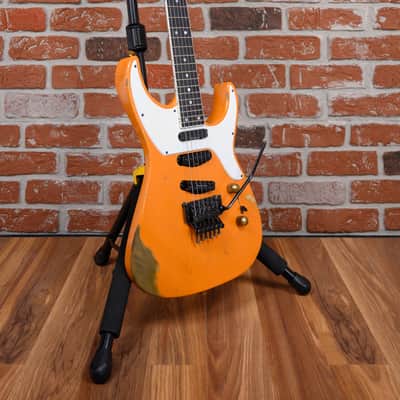Jackson USA Custom Shop SL Soloist 3S-V Capri Orange Nitro Relic 2020 w/OHSC image 3