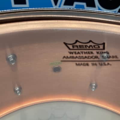 Slingerland - 5x14" Sound King, Lacquered Brass, 10-Lug Snare Drum, Zoomatic Throw-Off 1990s image 21