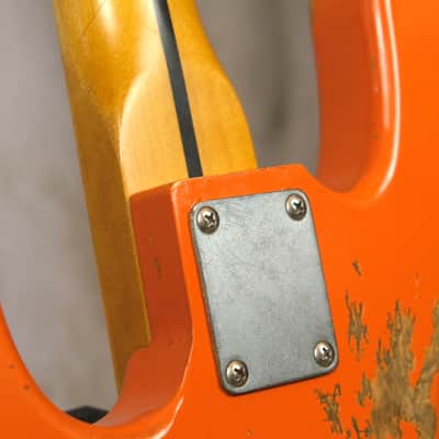 Luthier made Jazz Bass 2020 Aged Capri Orange image 18