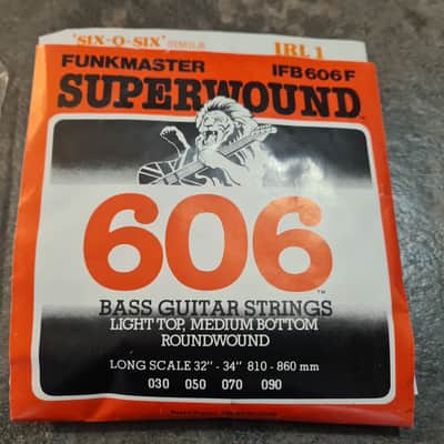 Vintage 1980s pre Rotosound Funkmaster Superwound 606 Bass Strings image 5