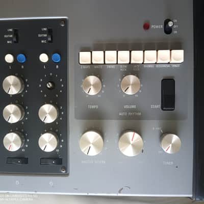 Yamaha EM-90A 6-Channel Ensemble Mixer w Spring Reverb Drum Machine 1970s Made in Japan image 3