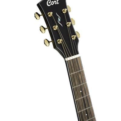 Cort GOLDOC6-BO Gold Series OC6 Bocote Acoustic Electric Guitar. Natural Glossy image 4