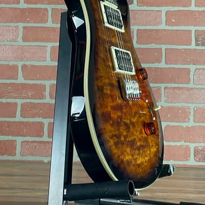 PRS SE Custom 24 Electric Guitar - Quilted Black Gold Sunburst image 7
