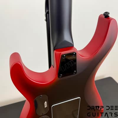 ESP LTD M-6 Evertune 30" Baritone Black Metal Electric Guitar - Black Red Burst Satin image 14