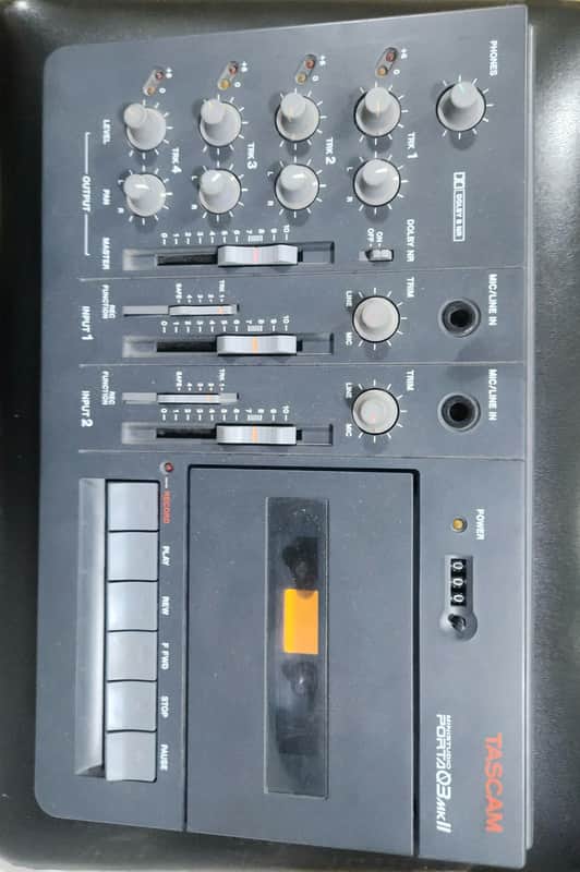 TASCAM Porta 03 mkII Ministudio 4-Track Cassette Recorder 1990s - Blue image 1