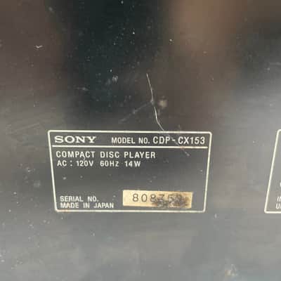 Immagine Sony CDP-CX153 Mega Storage 100 CD Disk Player Carousel TESTED DISPLAY ISSUE - 5