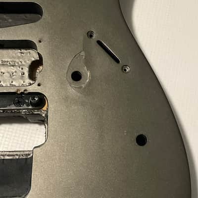 2000's Indonesian Ibanez RG5EX1 Grey Pewter Damaged Basswood Guitar Body Floyd Ready image 3