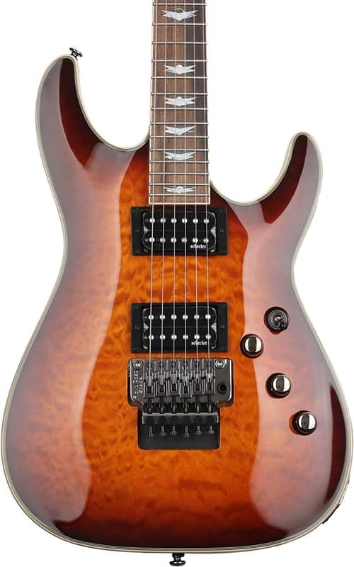 Schecter Omen Extreme-FR Electric Guitar, Vintage Sunburst image 1