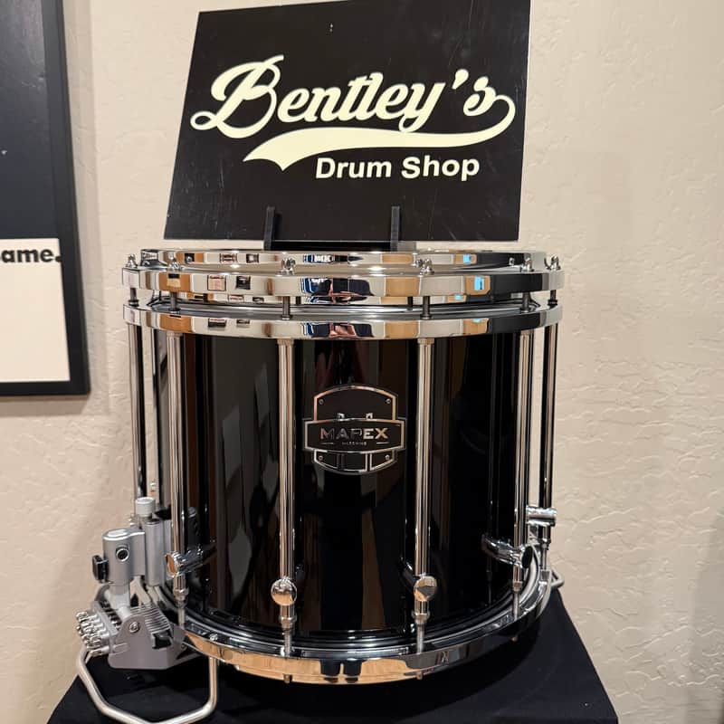 ~NEW!~ Mapex Quantum Mark II Classic 12x14 Marching Snare Drum in Gloss Black (Rm4) image 1