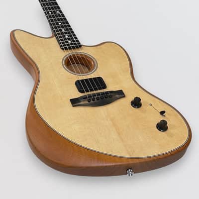 Fender American Acoustasonic Jazzmaster Acoustic-Electric Guitar - Natural image 5