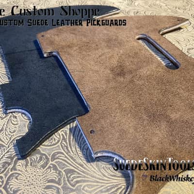 Custom Suede Leather Pickguard fits Fender Telecaster Tele or Esquire Tooled Leather Alt image 5