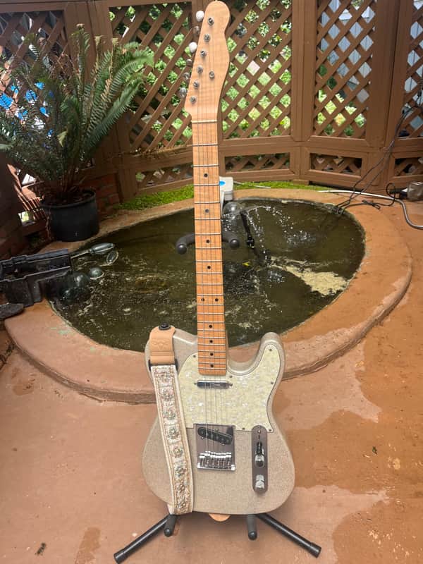 Partscaster Tele copy 1990’s - Silver/Gold Sparkle image 1