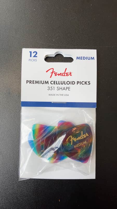 Fender Graphic Picks Rainbow Medium (12 Pack) image 1