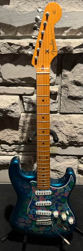 1999 Crafted in Japan Blue Floral Stratocaster image 1