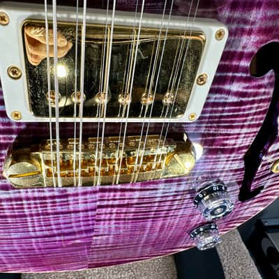 PRS Hollowbody 12 String & Case 2019 - Violet 10 Top. image 11