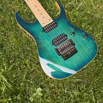 Ibanez RG752AHM-NGB Prestige 2016 - 2020 - Nebula Green Burst image 2