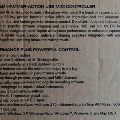 M-Audio Oxygen 88 MIDI Keyboard Controller Fully-Weighted Hammer-Action 88-keys image 11