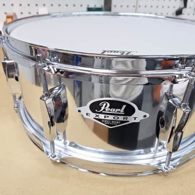 Pearl EXX1455S/C49 Export EXX 14x5.5" Snare Drum 2013 - 2020 - Mirror Chrome image 2