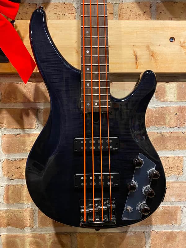 Yamaha TRBX604FM 4-String Electric Bass Guitar- Translucent Black image 1